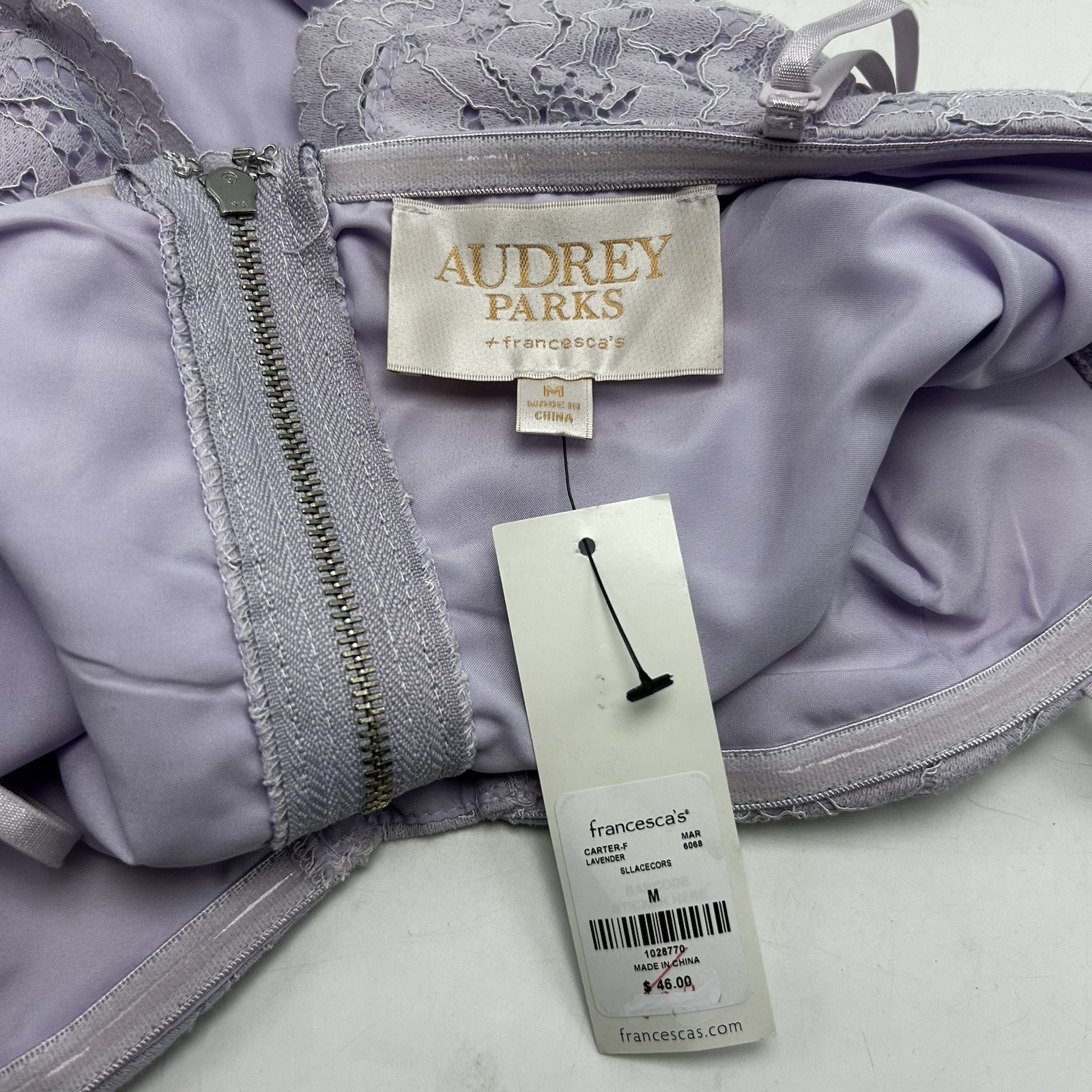 Audrey Parks Womens Top M Medium Purple Lace New Coquette Pin Up Francescas