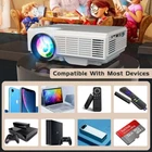 DR.J Professional Mini Projector with Bluetooth 5.1 IOS & Android Full HD HDMI