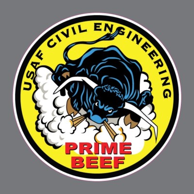 AF-1139 Air Force USAF Civil Engineering Prime Beef Bumper Sticker Window Decal
