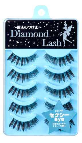 Diamond Lash Sexy Eye False Lashes Volume Curl Lashes Wispy Invisible Band Anime - Picture 2 of 6