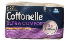 Cottonelle Ultra Comfort Toilet Paper, 6 Family Mega Rolls