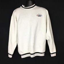 Vintage AC Delco Oneita Sweatshirt Mens Large White Speckled Thick Made in USA