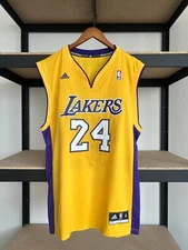Los Angeles Lakers #24 Kobe Bryant NBA Adidas Yellow Jersey Sz M