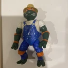 Teenage Mutant Ninja Turtles Farmer Mike 1993 Figure Michelangelo TMNT Vintage