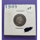 1908 Barber Dime 90% Silver VF Circulated Business Strike Uncertified 10C Coin