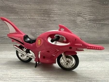 VINTAGE 1995 Mighty Morphin Power Rangers Pink Shark Cycle Toy *Details*