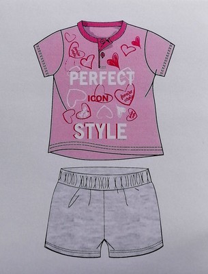 Punto E Commola Pajamas Half Sleeve Girl Cotton Art. 563