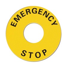 OMRON A22Z-3466-1 LegndPlate,EmergencyStop,Ylw/Ylw,Round 2LCC3