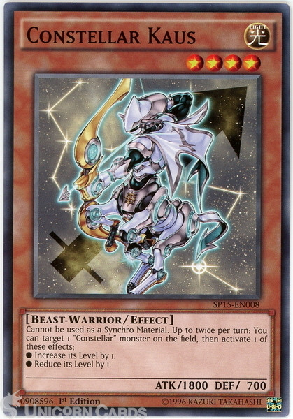 SP15-EN008 Constellar Kaus :: Shatterfoil Rare 1st Edition Mint YuGiOh Card