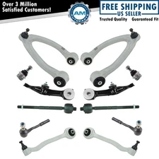 12 Piece Suspension Kit Upper & Lower Control Arms Ball Joints Tie Rods