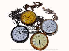AURA Nautical pocket Watch Lot of 4 Pcs Collectible Antique Brass Pocket Watch