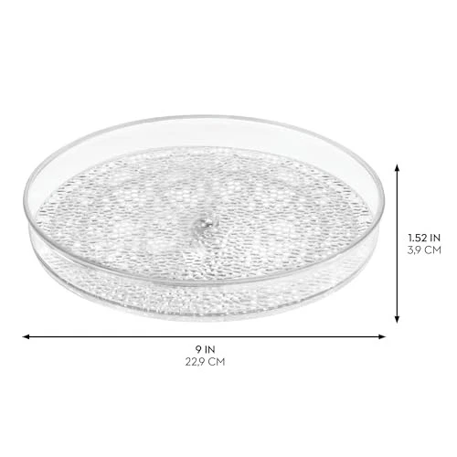  The Rain Collection Lazy Susan Turntable Organizer, 9" x 9" x 1.5", Pack of 1 - Image 2 of 4