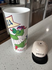 PHILLIE PHANATIC 44oz SOUVENIR CUP AND ICE CREAM HELMET COMBO