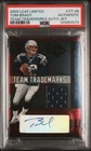 2004 Leaf Limited Tom Brady Auto Game Used Jersey Patch #'d /50 PSA Authentic