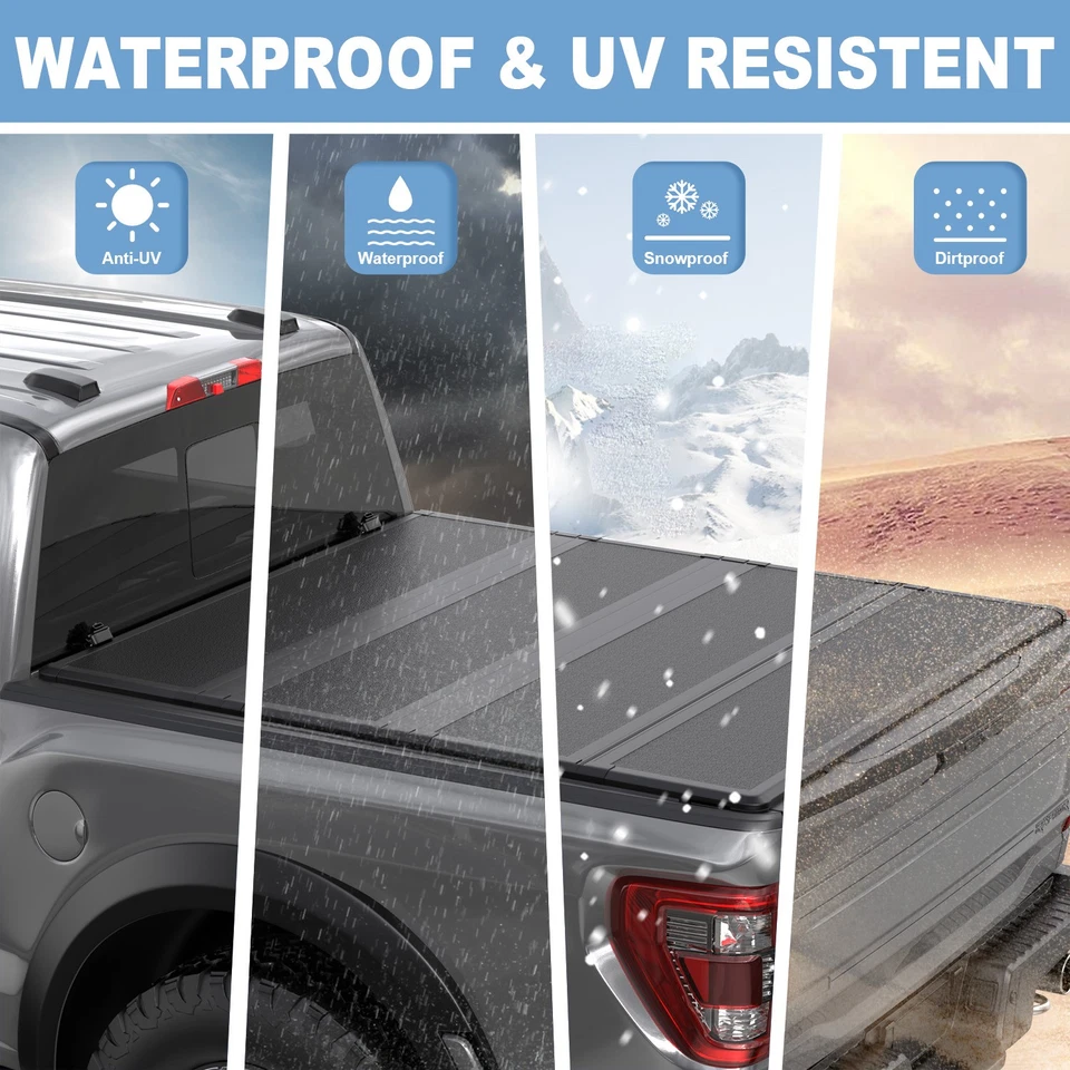 4Fold FRP Hard Tonneau Cover 6.5FT For 1988-2002 Chevy GMC C1500 K1500 2500 3500 - Изображение 2 из 4