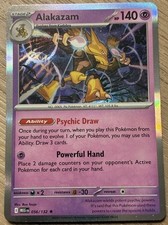ALAKAZAM - 56/132 Mega Evolution Set NM - Holo Rare - Pokémon TCG Card