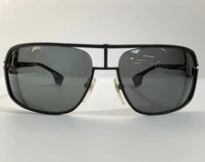 CHROME HEARTS Morning Wood II Sunglasses Black Cross Sterling Silver MAGNIFIED