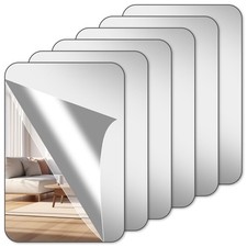 6 PCS Self Adhesive Mirror Tiles,30 x 20cm Acrylic Mirrors Stickers for Walls...