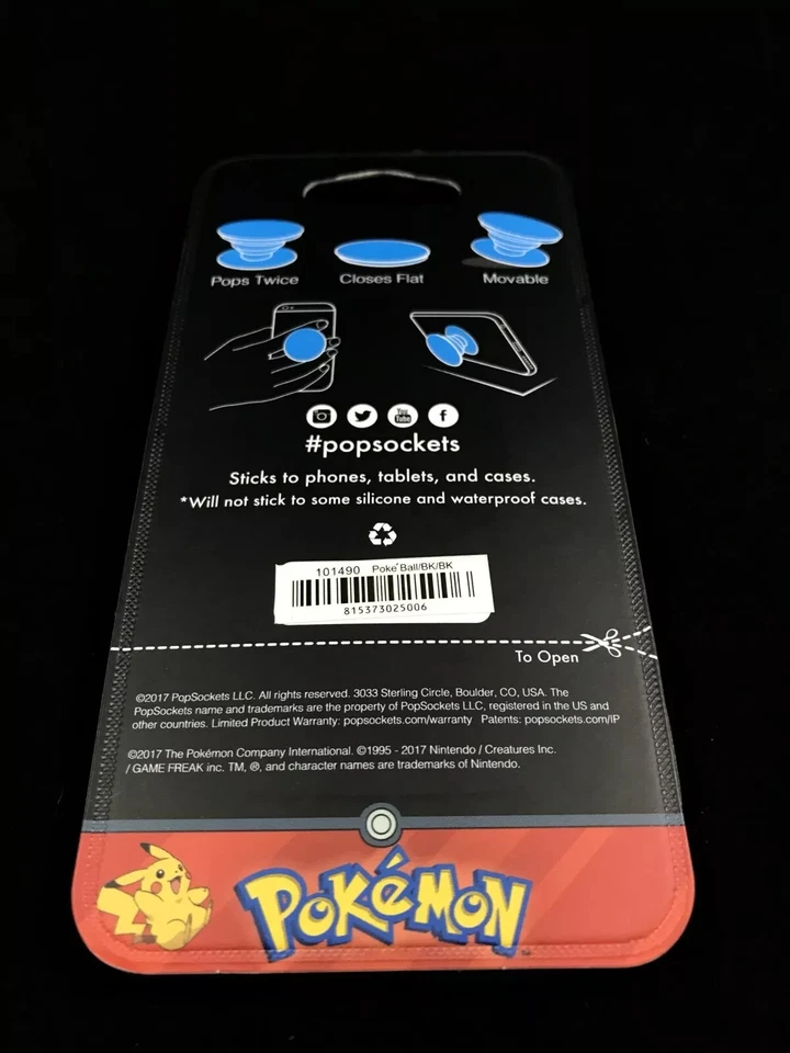 AUTHENTIC PopSockets Pokémon Pikachu PopSocket Phone Grip - Image 3 of 3