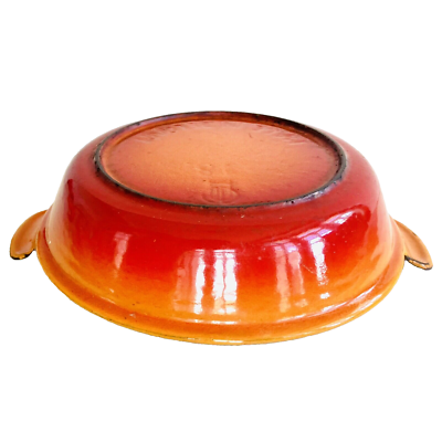 ANCIENNE COCOTTE EN fonte le creuset orange Rouge EUR 46,00 - FR