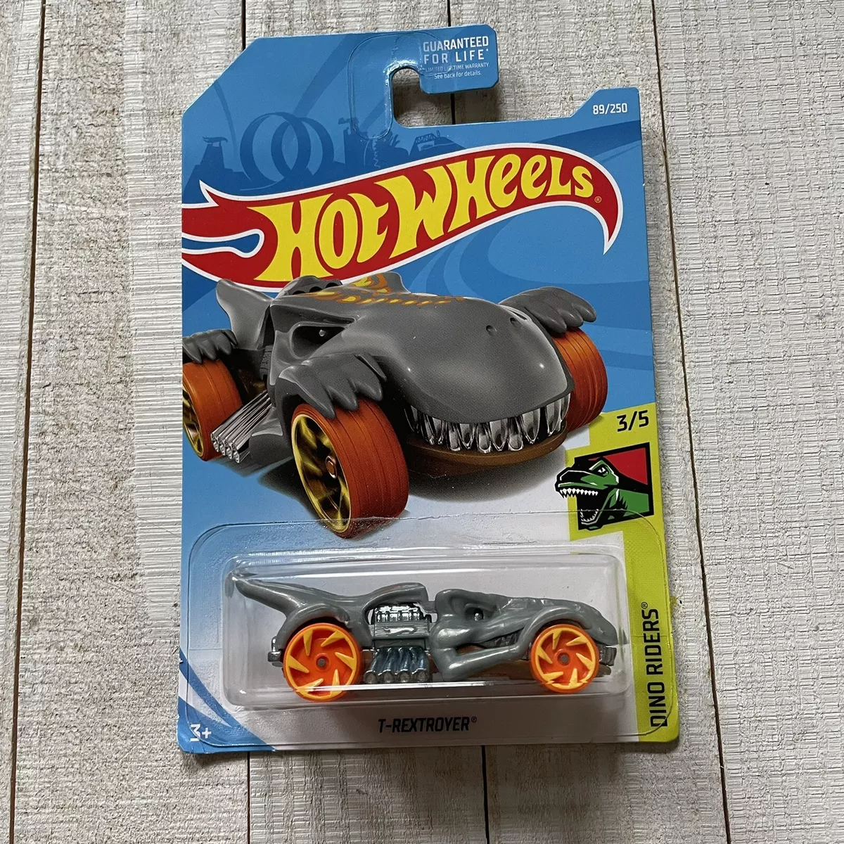 Hot Wheels Gray Dino Riders T-Rextroyer 89/250 New