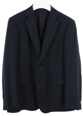 Pal Zileri Wool Super 120's Blazer Herren (Eu) 54 Nadelstreifen Kerbe Revers