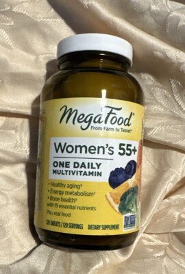 Multivitamin MegaFood Women 55+ One Daily 120-Tabs Healthy for Bone + Metabolism