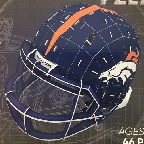 FOCO NFL Denver Broncos 3D Puzzle PZLZ Set Giocattolo da Costruzione Casco NUOVO SIGILLATO - Foto 5 di 5