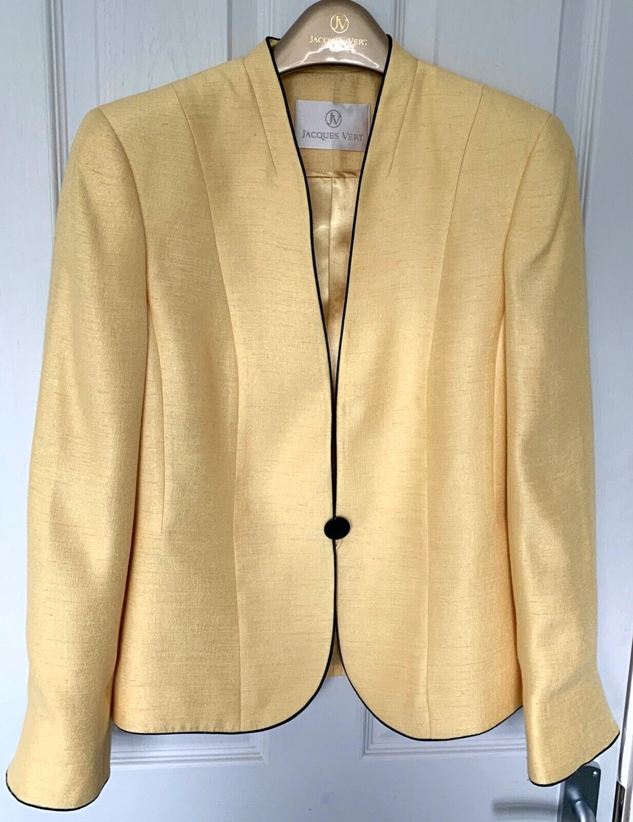 Yellow Gold Jacques Vert Wedding Occasion Jacket Size 10 eBay