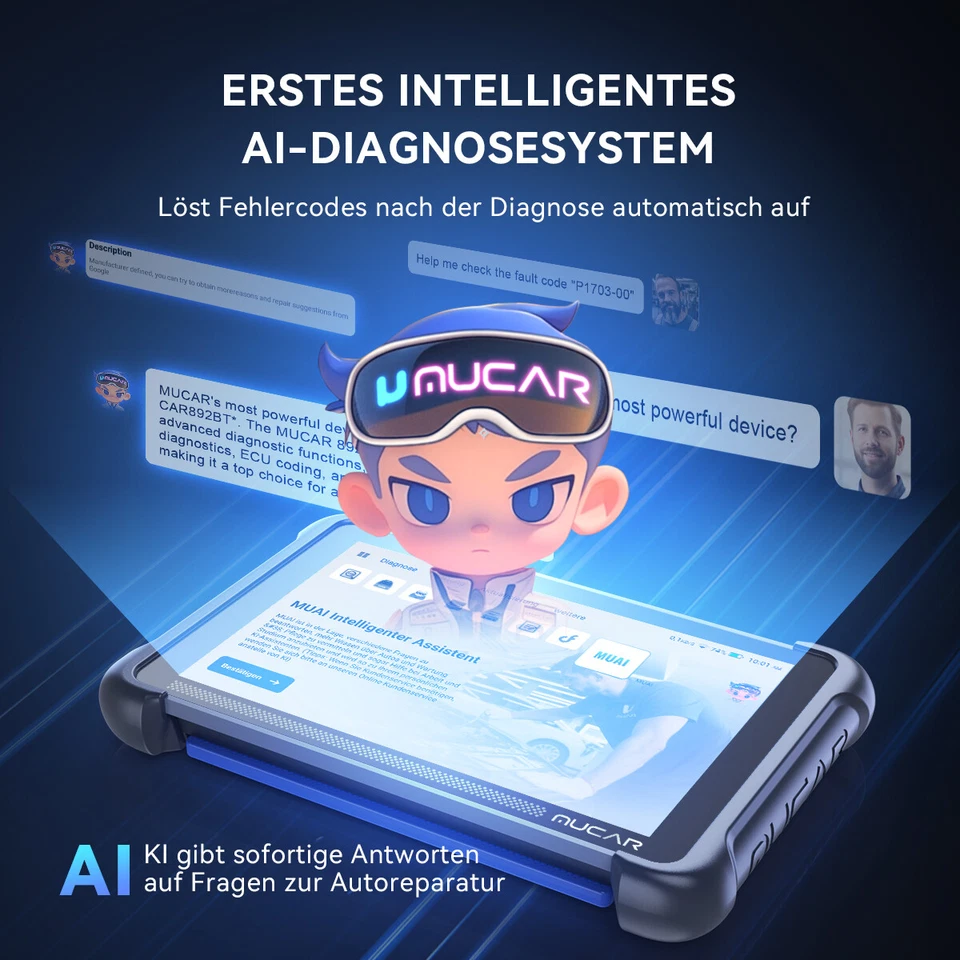 2025 MUCAR 892BT KFZ Diagnosegerät Auto OBD2 Scanner 34+ Dienstleistungen NEW - Bild 2 von 4