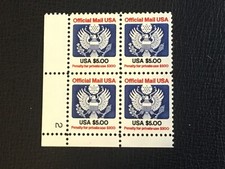 ICOLLECTZONE  US O133 Plate Block Pkate #2 VF NH CV $45.00
