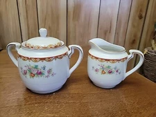 1940s Diamond China Roslyn Creamer & Sugar Made In Japan
