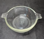 Vintage Pyrex Small Glass Bowl with handles 10 oz 6" wide w handles , normal war
