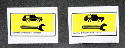 2x Custom Aufkleber Sticker für 6363 Replacement Sticker Sheet for 6363
