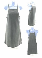 Double Zero Dress Juniors Gray Sleeveless Bodycon Ribbed Short Summer Casual
