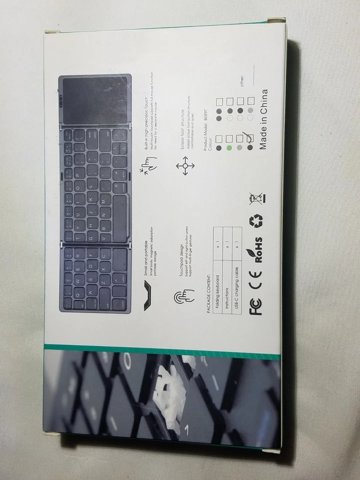 Travel Bluetooth Foldable Portable Keyboard Touch Pad For Macbook PRO Laptop - Image 2 of 2