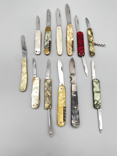 KONVOLUT 12X TASCHENMESSER MERCEDES BENZ PERLMUTT 50ER VINTAGE SOLINGEN SAMMLUNG - 第 1/8 張圖片