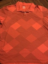 Old Navy Mens XXL Orange Diamond Polo Shirt