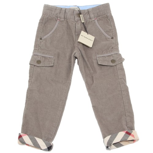 5683m pantaloni cargo bimbo burberry velluto tortora kids pants trousers |  eBay