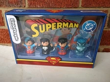 Little People Collector DC Superman Figures Fisher-Price - 4 pc Set Brand New