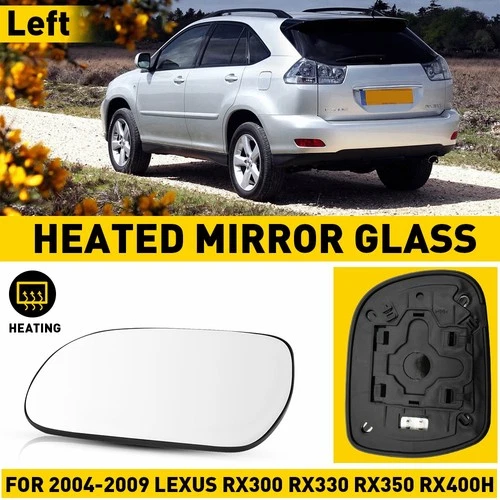 Driver Side Mirror Power Glass Heated for 2004-09 Lexus RX300 RX330 RX350 RX400H