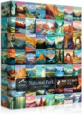 Beautiful 1000-Piece National Parks Puzzle with Double-Sided Poster Included