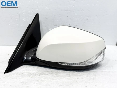 2014-2021 INFINITI Q50 LEFT DRIVER SIDE VIEW DOOR MIRROR W/O AUTO DIM WHITE OEM
