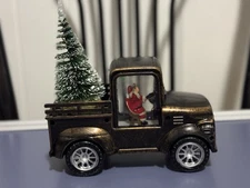 Vintage Metal Classic Pickup Truck w/Tree Farm House Rustic Decor Christmas
