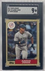 2017 Topps Update Card US87-35 Aaron Judge Rookie 1987 Style 30th Graded SGC 9