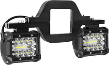 4 60W LED Work Light Pods 2 PCS with 2.5 Towing Hitch Mount Brackets LED B