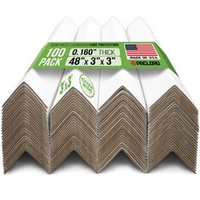 Extra-Wide 48" x 3" x 3" Reinforced Cardboard Edge Protectors Pack of 100 ...