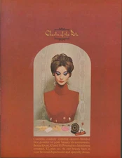 1961 Charles of the Ritz Cosmetic Couture Custom Blended Face Powder Head Ad MC1