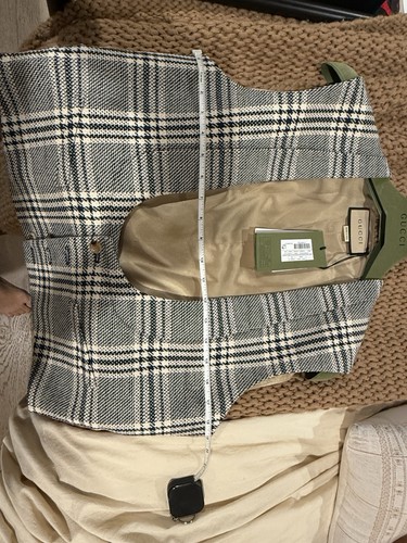 GUCCI WOOL/FORMAL SUIT VEST GILET MEN 719365ZAC6B004632 Ble (size 50 R) - Afbeelding 10 van 10