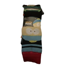 South Park 6 Pairs Crew Socks Characters Cartman Stan Kenny Tv Show Sz 6-12